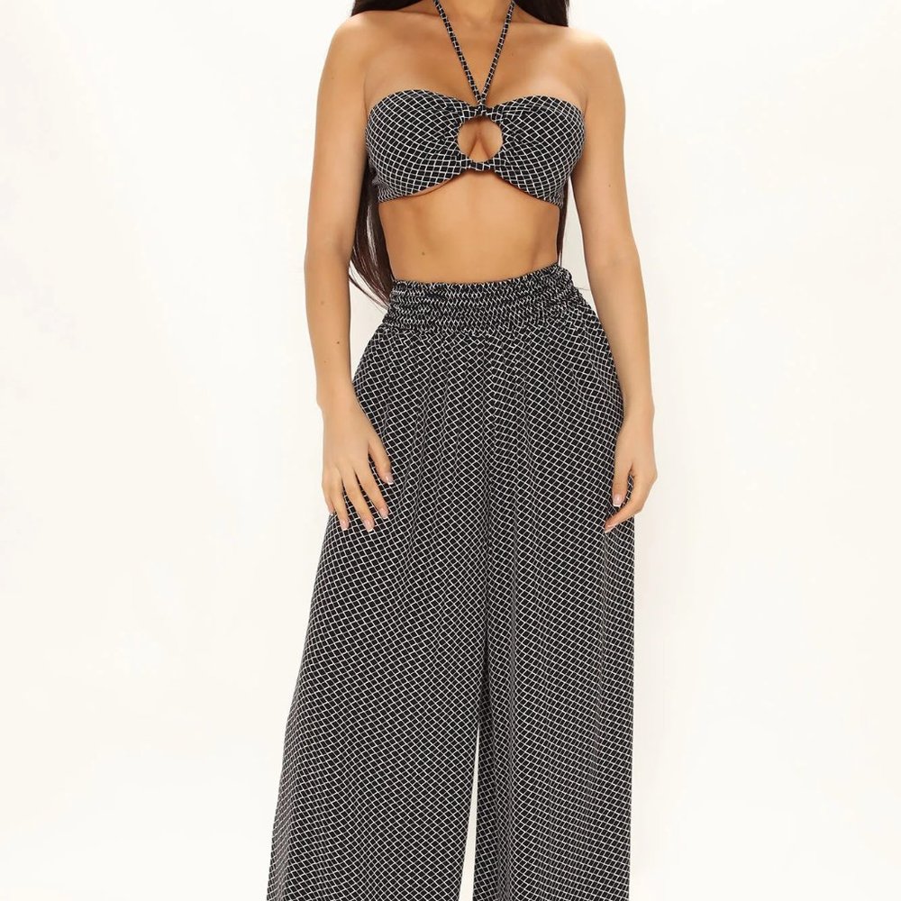 FashionNova Take Control Pant Set 33 - Black/combo